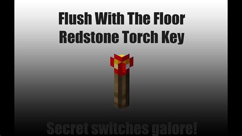 Minecraft Simple Flush With The Floor Redstone Torch Keys Youtube