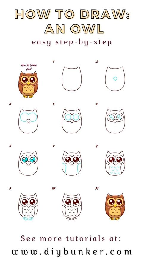 How To Draw An Owl Step By Step With Pictures And Instructions For
