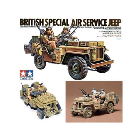 Tamiya Kit 135 Military British Special Air Service Jeep Off Road 35033