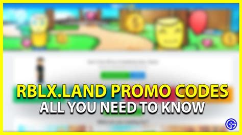 Rblx Land Promo Codes November 2023 Gamer Tweak