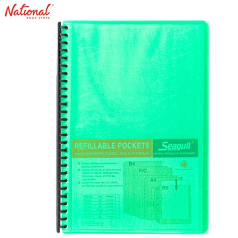 Seagull Clearbook Refillable 8827 Long 20sheets Green