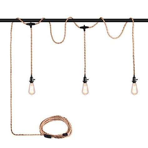 Pendant Light Cord Kit27ft Hemp Rope Pendant Lights Plug In Hanging