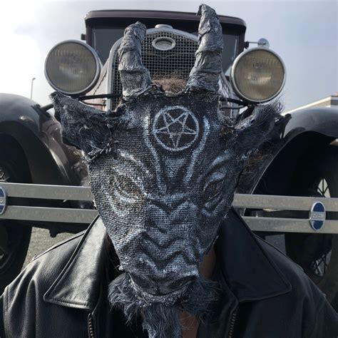 Custom Baphomet Demon Mask Handmade Burlap Devil Mask Hand Etsy Uk