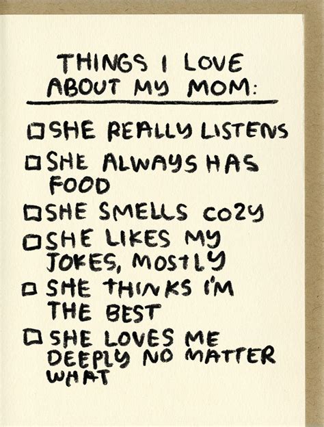 Things I Love Checklist C7603 My Love Love Quality Cards