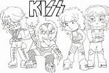 Kiss Band Rock Coloring Metal Pages Chibis Drawing Logo Deviantart Getdrawings Sketch Group Template sketch template
