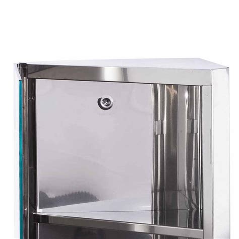 600x300mm Luxury Stainless Steel Bathroom Corner Cabinet Mirror Wall