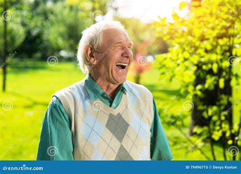 Senior Man Laughing Stock Image Image Of Background 79496715