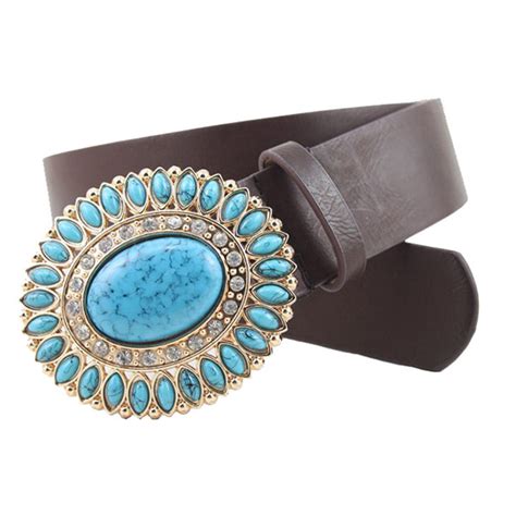 Summer Style Women Vintage Rhinestone New Arrival Belts Fashion Country Belt Buckles With