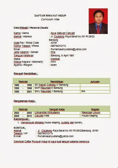 Contoh surat lamaran kerja umum semua perusahaan. contoh curriculum vitae ~ KESAMBET