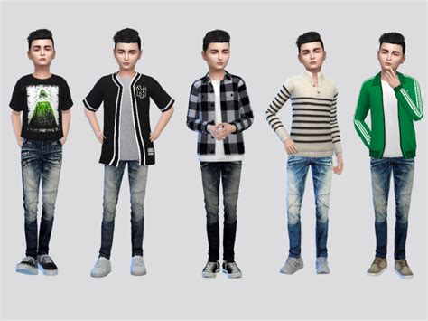 Metal Holed Jeans Boys By Mclaynesims At Tsr Sims 4 Updates