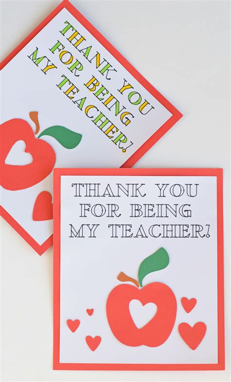 Colorable Teacher Appreciation Cards Made With A Cricut