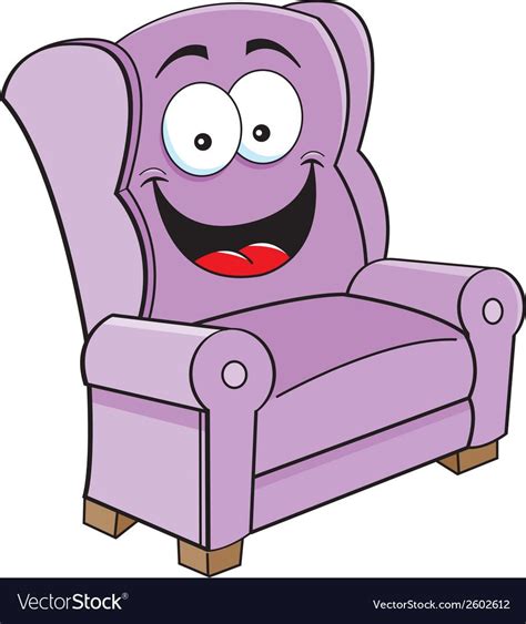 Cartoon Happy Chair Vector Image On VectorStock Cartoon Illustration