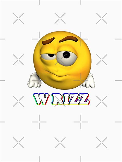 W Rizz Cursed Emoji T Shirt For Sale By Snazzyseagull Redbubble