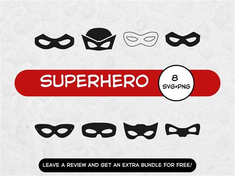 Superhero Mask Svg Bundle Svg Files For Cricut Mask Clipart Mask Png