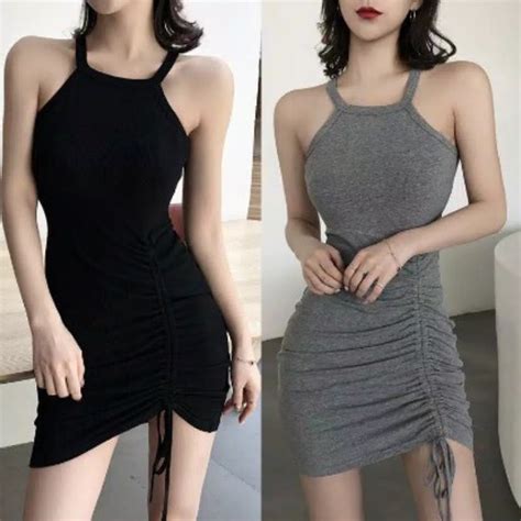 Jual Korean Bodycon Mini Dress Size Xs Xl Shopee Indonesia