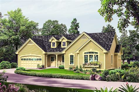 We work with hundreds of designer and architects who work in a both the great room and the master suite boast vaulted ceilings in this attractive country home plan with a front porch and three dormers. Plan 57277HA: Ranch Home with Vaulted Ceilings | House ...