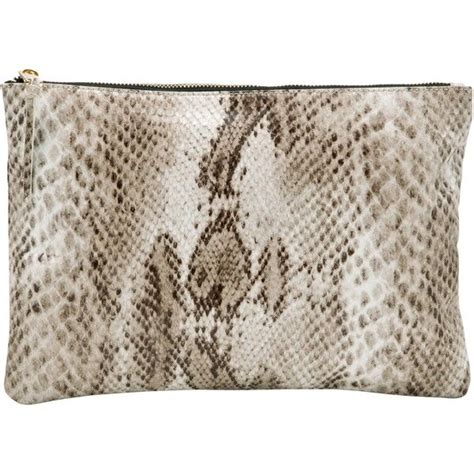 Collection By John Lewis Snake Print Clutch Bag Natural 19 Liked On