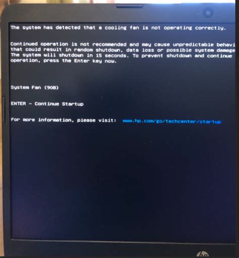 How To Overcome System Fan 90b Error During Startup On H Hp