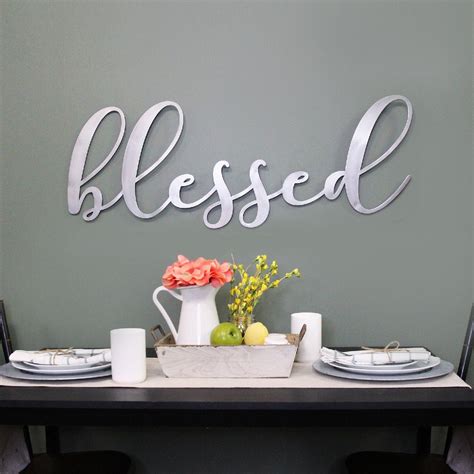Stratton Home Decor Oversized Blessed Metal Sign