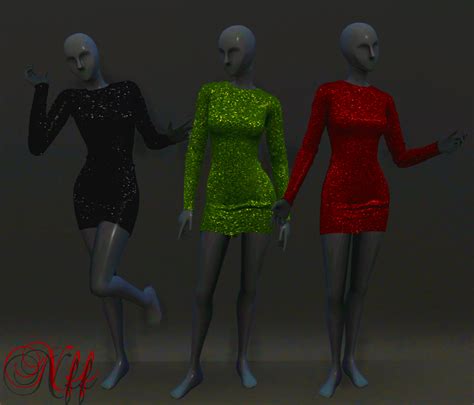 Nadia Fabulous Flow — Glitter Short Dress New Mesh Compatible Mod Hq