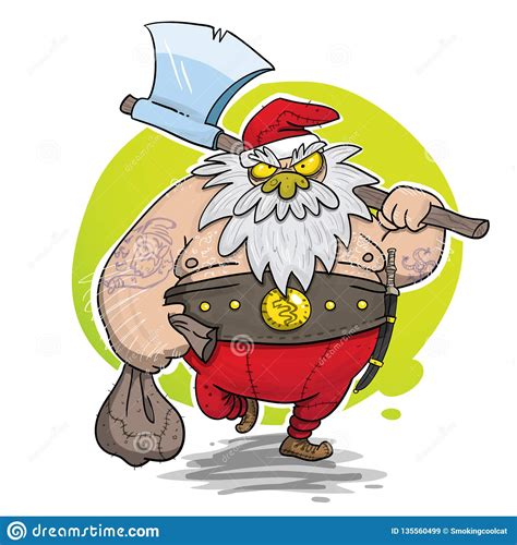Ancient Warrior Santa Claus Stock Illustration Illustration Of