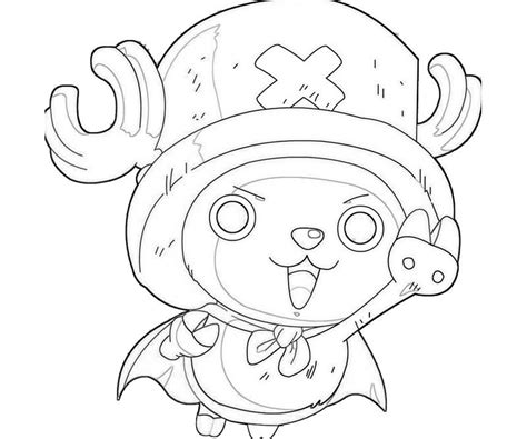 Printable One Piece Tony Tony Chopper Look Coloring Pages One Piece
