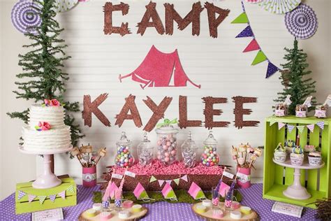 Kara S Party Ideas Glamping Themed Birthday Party {ideas Decor Planning Styling Cake}