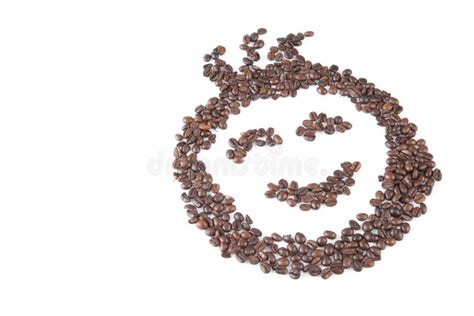 Roasted Coffee Beans In Smile Face Shape Stock Image Image Of