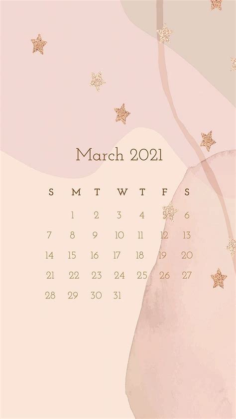 Download Premium Vector Of Calendar 2021 March Editable Template Vector