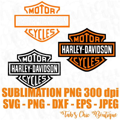 Harley Davidson Logo Bundle Svg Jpeg Png Eps Dxf Sublimation Etsy