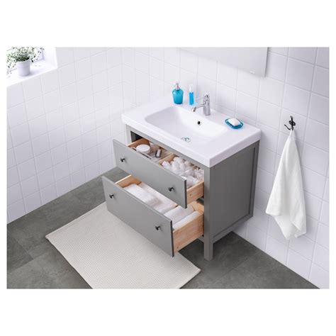 Hemnes Bathroom Vanity Gray 80x47x83 Cm 3112x1812x3258 Ikea Ca