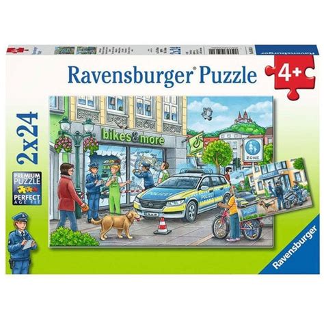 Ravensburger Puzzle Police At Work 2x24pcs In White Toyco