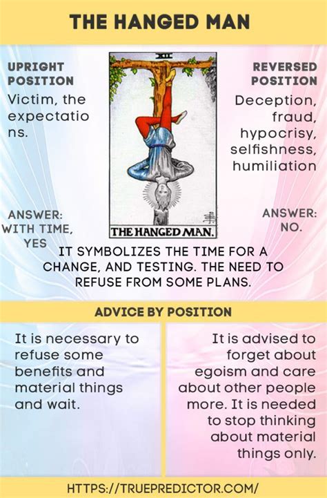 Hanged Man Card Meaning In Reversed And Upright Position Tarot Cards