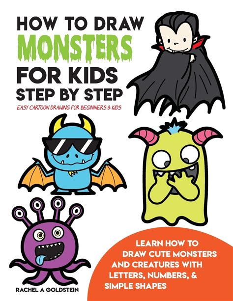 Buy How To Draw Monsters For Kids Step By Step Easy Cartoon Drawing For