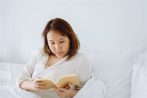 Asian Girl Read Books After Waking Up In The Morning It Makes Y Stock Image Image Of Adult