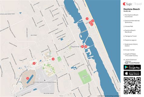 Daytona Beach Printable Tourist Map Sygic Travel