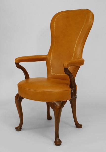 Queen anne chair covers ideas on foter. Queen anne leather high back arm chair | Chair, Queen anne ...