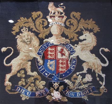 Richard's coat of arms consisted of three gold lions (guardant) on a red shield. A needlepoint royal coat of arms | Interior Boutiques ...
