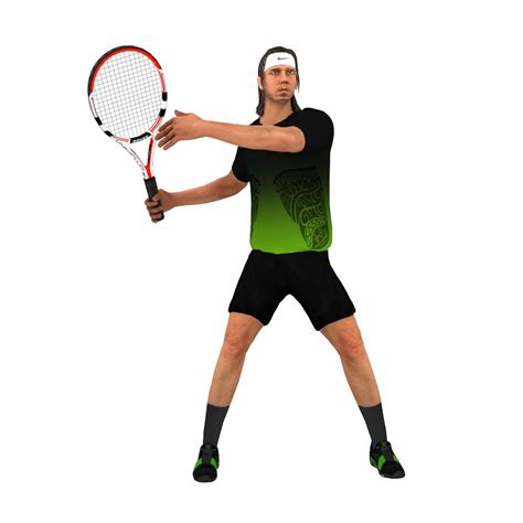 Tennis Player Animated 3d Model 85 Fbx Max Free3d