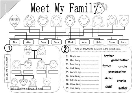 Atividade De Inglês My Family 2 Ano