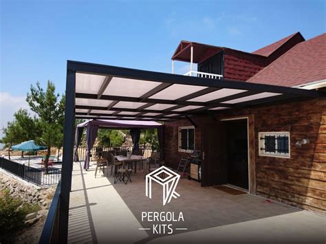Comes in clear or black and i'm kinda liking the black. Modern Steel Pergola with Polycarbonate Roofing is just ...