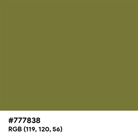 Matte Olive Color Hex Code Is 777838