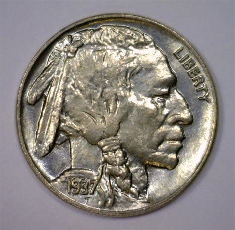 1937 D Buffalo Indian Head Nickel Gem Bu