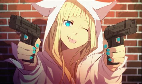 Tons of awesome anime girls with gun hd wallpapers to download for free. Wallpaper : illustration, gun, blonde, long hair, anime ...