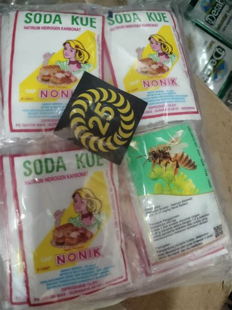 5 SACHET SODA KUE CAP NONIK 40gram BAKING SODA (NATRIUM BIKARBONAT