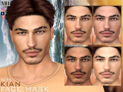 The Sims Resource Kian Face Mask N75 The Sims 4 Skin Sims 4 Sims