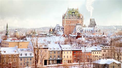 Winter Skyline Featuring The Château Frontenac Tower Quebec City