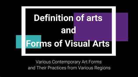 Definition Of Arts And Forms Of Visual Arts Youtube