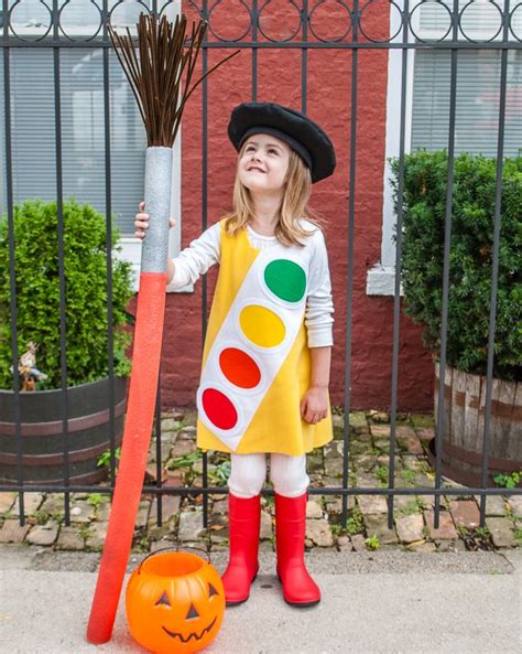 Kids Artist Halloween Costume Watercolor Paint Box With French Beret