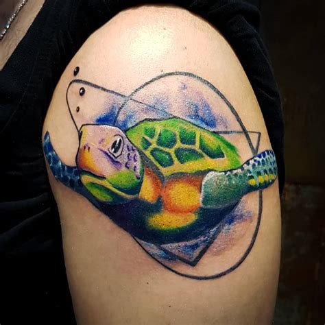 Https://wstravely.com/tattoo/colorful Turtle Tattoo Designs